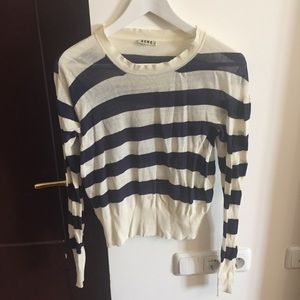 ACNE STUDIOS Cropped sweater navy/ivory XS/S